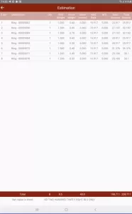 Smart Tray -Estimation Screen