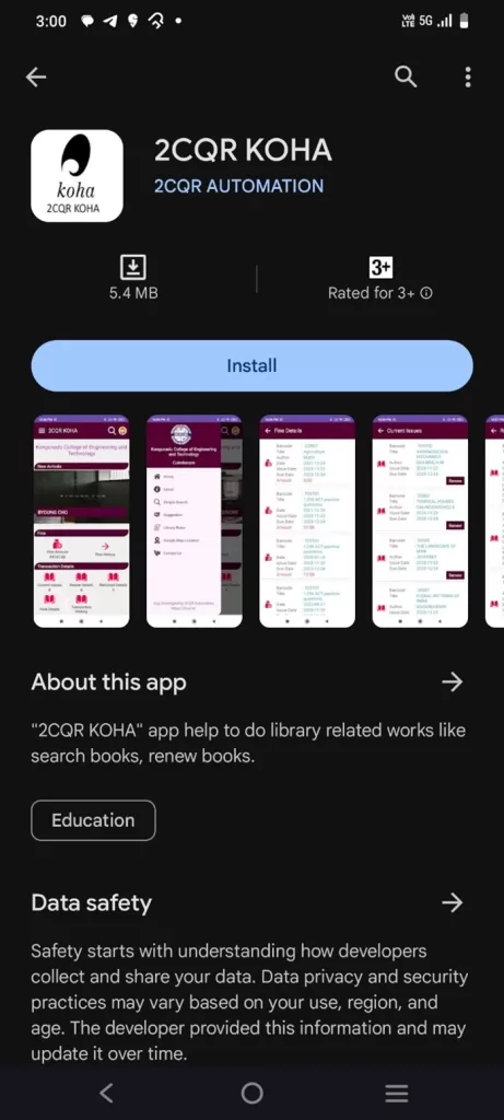 KOHA Mobile app for libraries